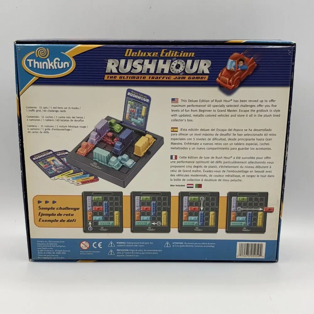 2006 Complete Rush Hour Deluxe Edition Traffic Jam Puzzle Board Game Think Fun